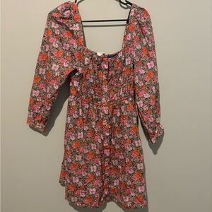 J. Crew Cinched waist cotton dress Liberty London fabric size 8 Meadow Song